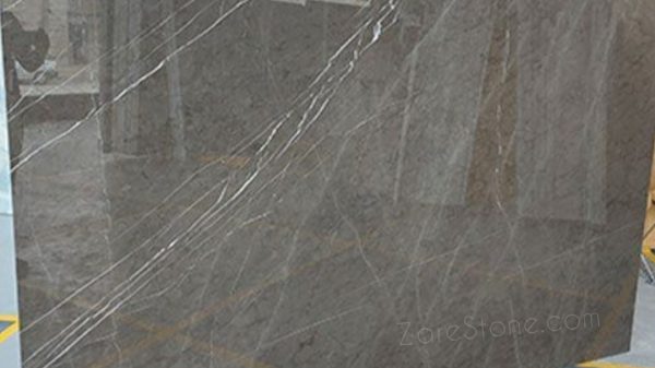 مرمریت لاشتر | ZareStone | سنگ طوسی تیره با رگه‌های سفید مدرن