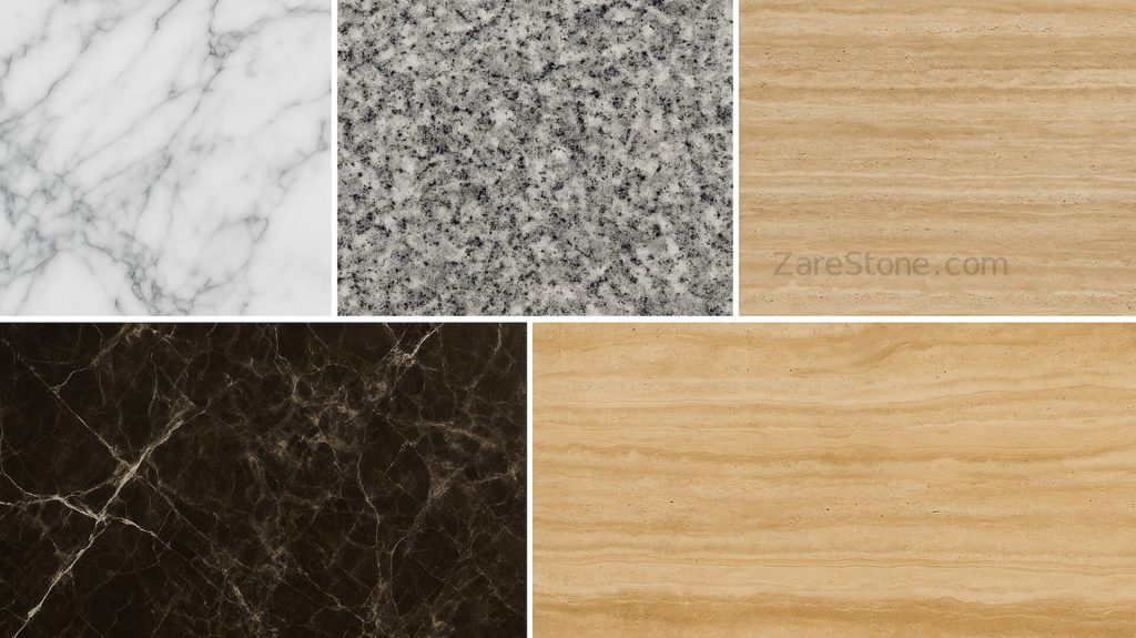 طراحی داخلی با سنگ طبیعی مدرن zarestone.com